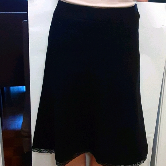 RW&CO Wool Womens Midi skirt with Lace hem - Picture 3 of 7